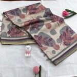 Whispers of Purple -  Soft Cotton Silk Saree with Running Gold Zari Checks