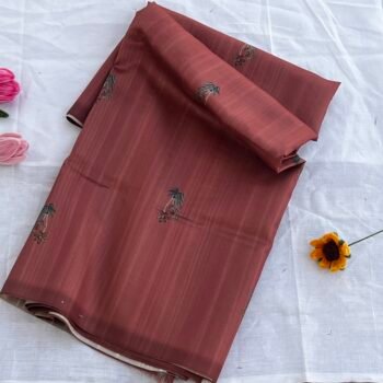 Tomato Red - Soft Semi Tussar Silk - "MARUDHAM"