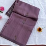 Plum Purple - Soft Semi Tussar Silk - "MARUDHAM"