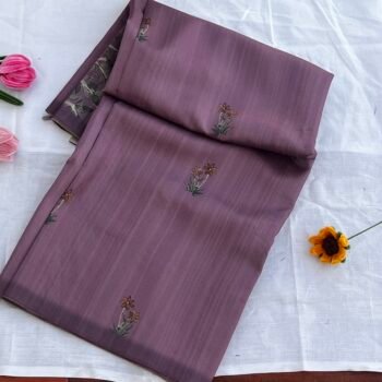Plum Purple - Soft Semi Tussar Silk - "MARUDHAM"