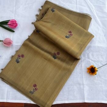 Mustard Yellow - Soft Semi Tussar Silk - "MARUDHAM"