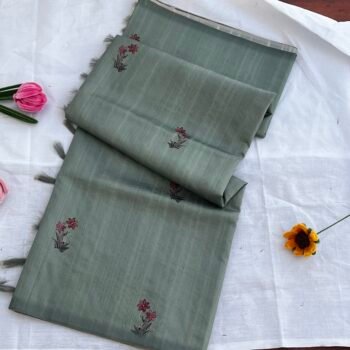 Sage Green - Soft Semi Tussar Silk - "MARUDHAM"